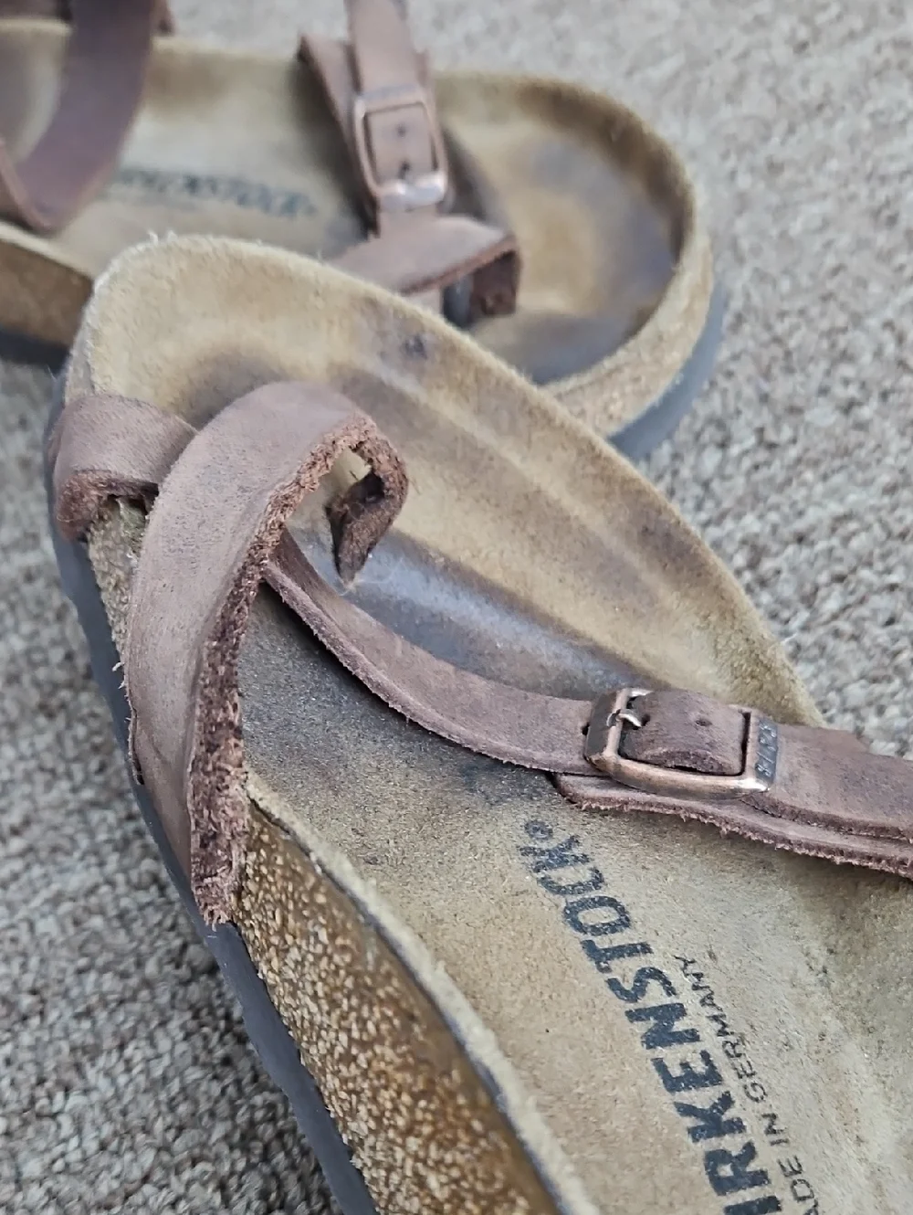 Birkenstock Yara Brown Leather Wrap Sandals SZ 39 / 7 Womens